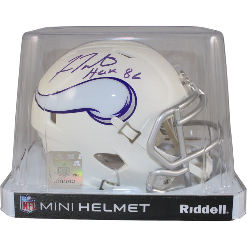 Fran Tarkenton Signed Minnesota Vikings 2024 Alternate Mini Helmet