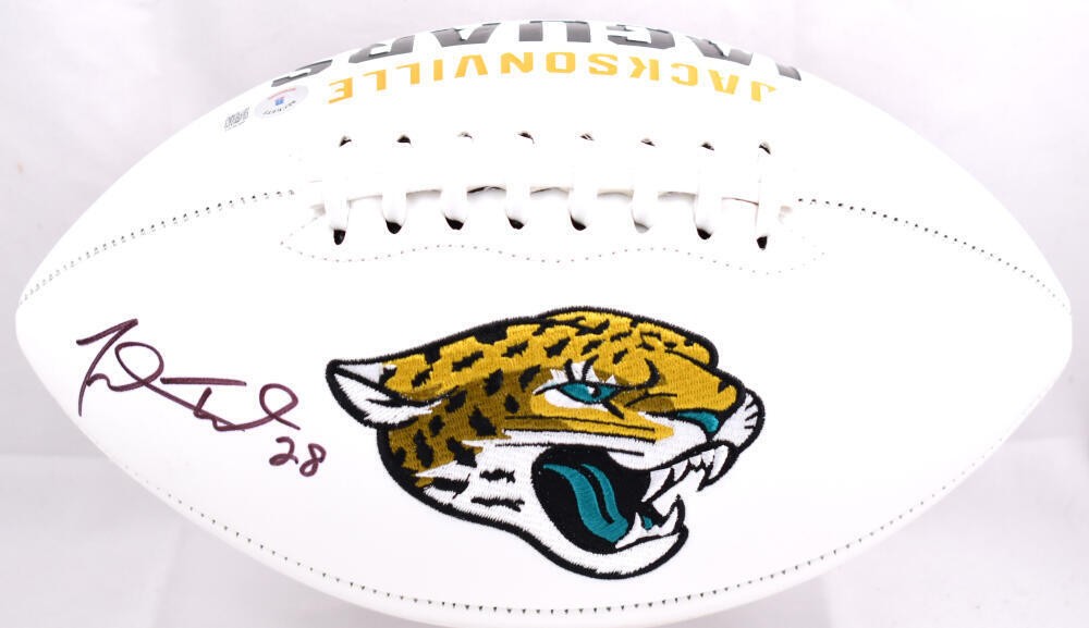 Fred Taylor Signed Jacksonville Jaguars Logo Football