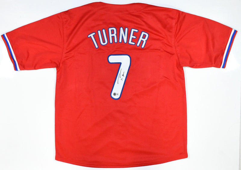 Trea Turner Autographed Philadelphia Phillies Red Custom Jersey