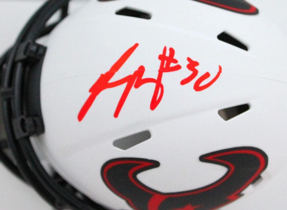 Phillip Lindsay Signed Houston Texans Lunar Speed Mini Helmet