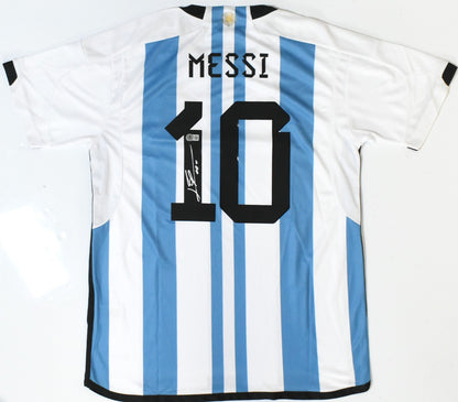Lionel Messi Autographed Argentina Home Jersey