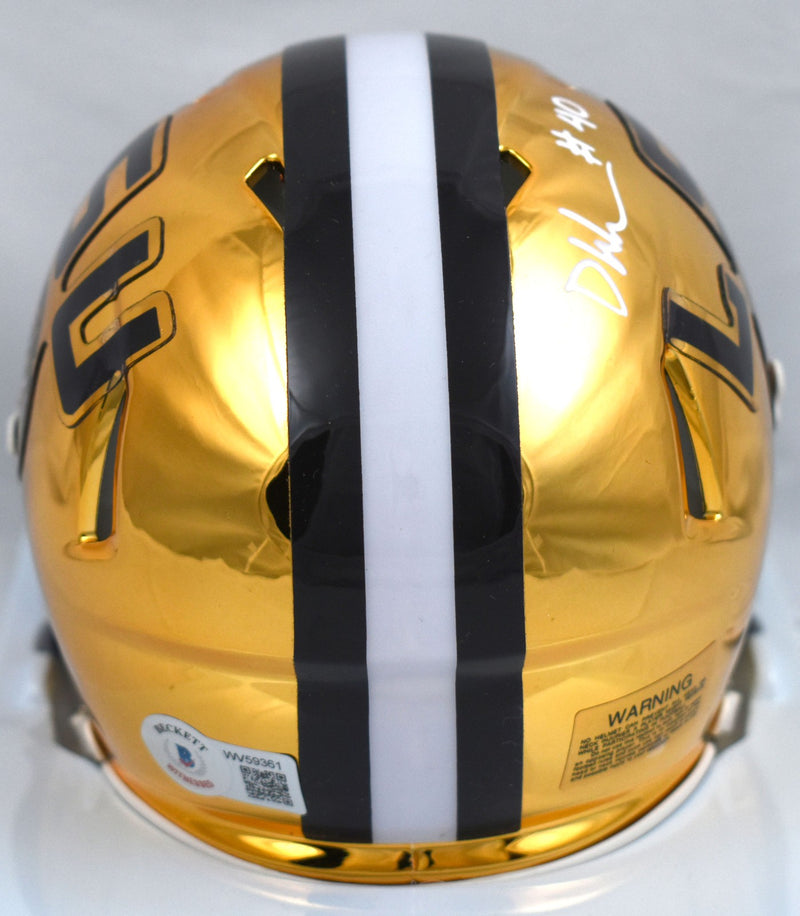Devin White Autographed LSU Tigers Chrome Speed Mini Helmet