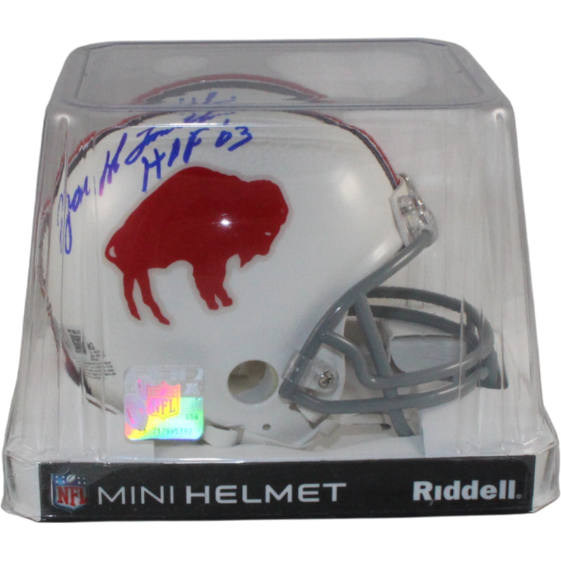 Joe Delamielleure Signed Buffalo Bills Throwback VSR4 Mini Helmet