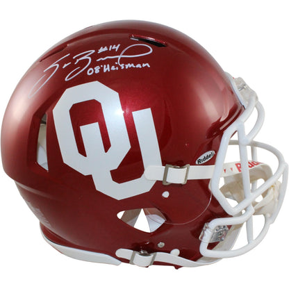 Sam Bradford Oklahoma Sooners Autographed Authentic Full-Size Helmet