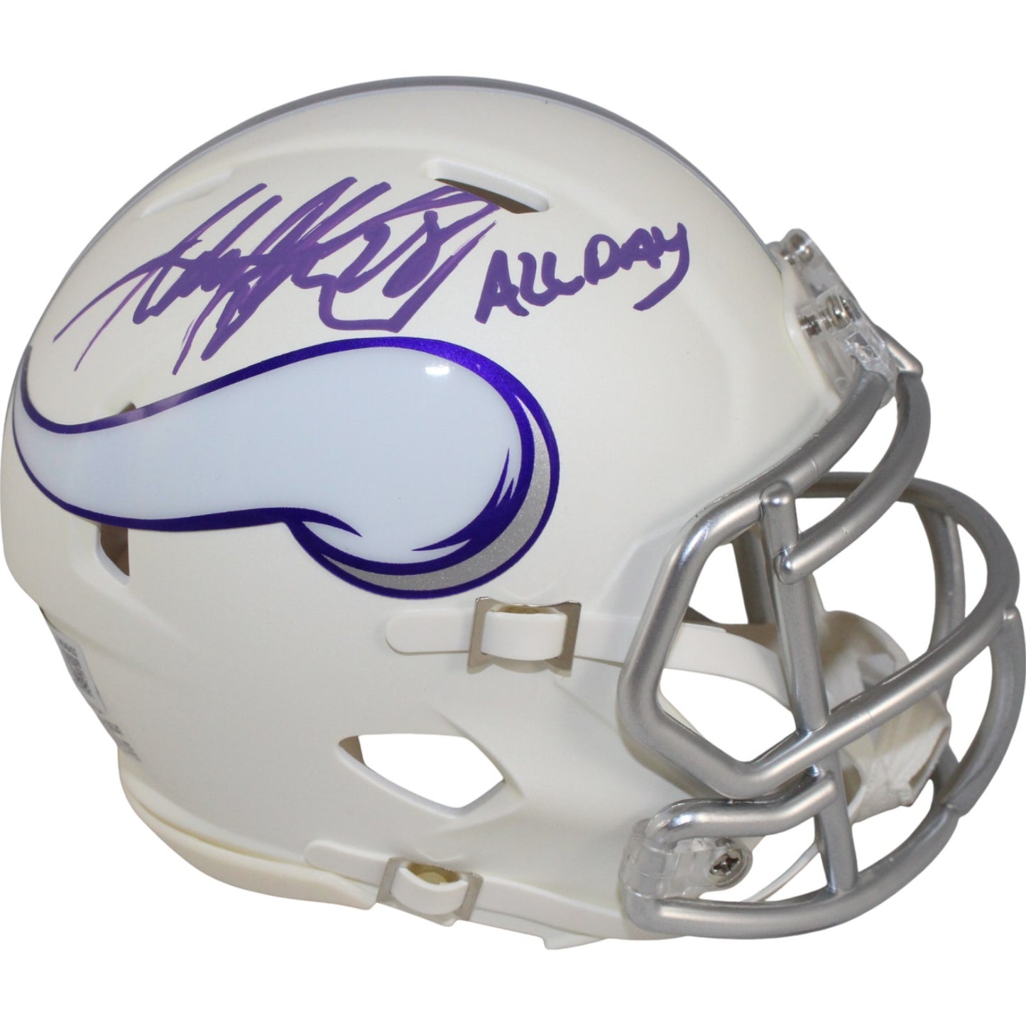 Adrian Peterson Signed Minnesota Vikings Alt Mini Helmet (All Day)