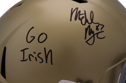 Michael Mayer Notre Dame Fighting Irish Signed Full Size Helmet