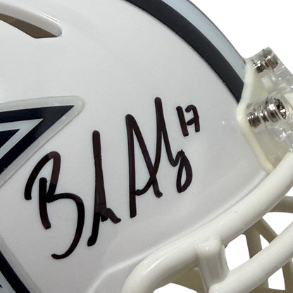 Brandon Aubrey Signed Dallas Cowboys Alternate White Mini Helmet