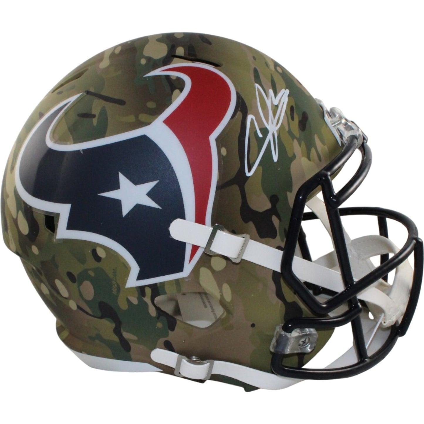 Andre Johnson Houston Texans Autographed Full Size Camo Replica Helmet