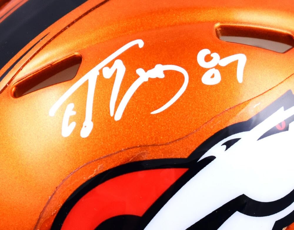 Ed McCaffrey Signed Denver Broncos Flash Speed Mini Helmet