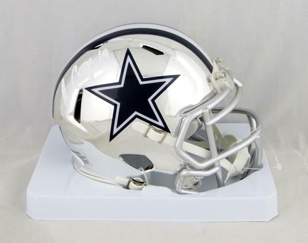 Amari Cooper Autographed Dallas Cowboys Chrome Mini Helmet