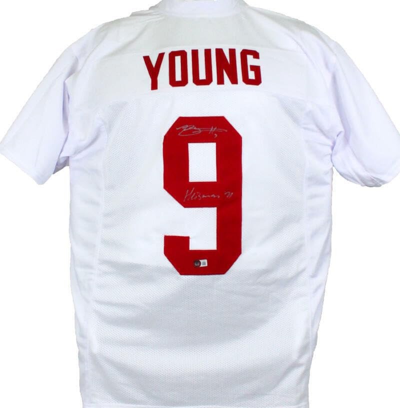 Bryce Young Autographed White Custom Football Jersey - Heisman '21