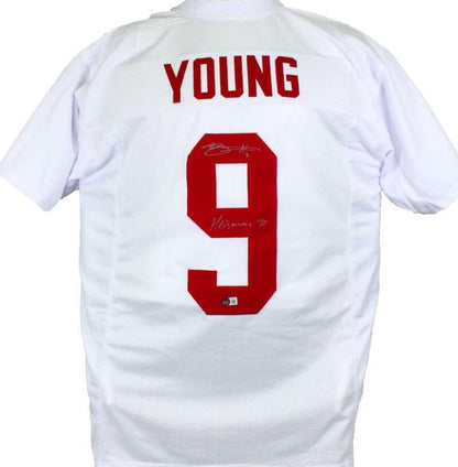 Bryce Young Autographed White Custom Football Jersey - Heisman '21