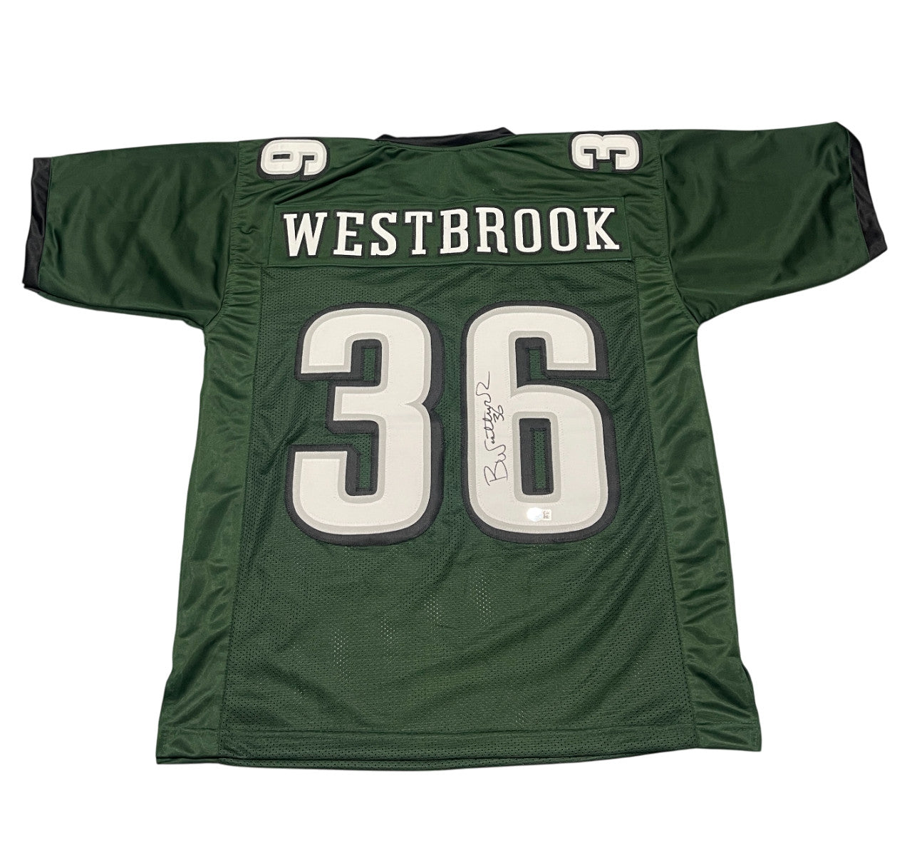 Brian Westbrook Signed Philadelphia Eagles Custom Jersey (BAS COA)