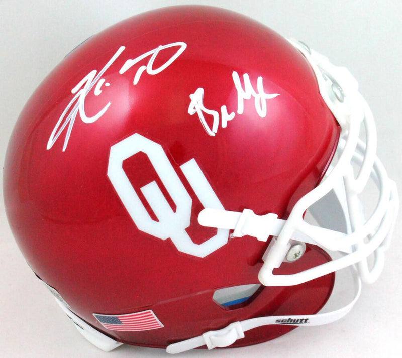Kyler Murray & Baker Mayfield Autographed Oklahoma Sooners Mini Helmet