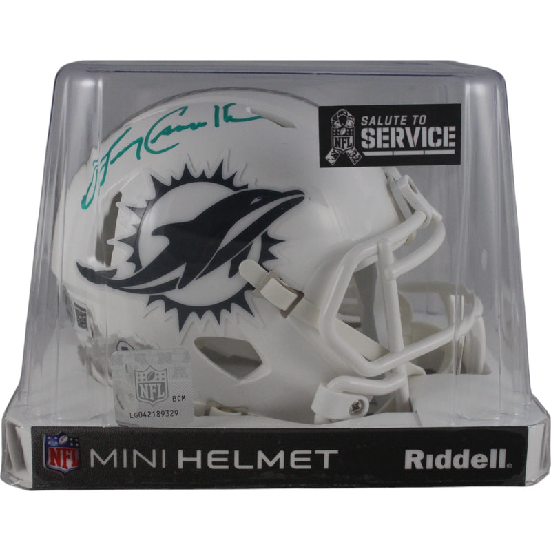 Larry Csonka Signed Miami Dolphins 2024 Salute to Service Mini Helmet