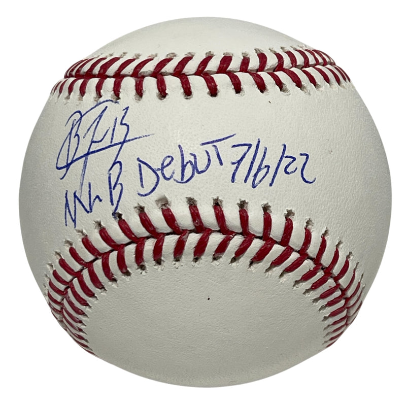 Brayan Bello Signed ROMLB Baseball MLB Debut 7/6/22 Inscribed Beckett COA