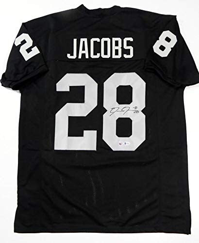 Josh Jacobs Autographed Black Custom Football Jersey
