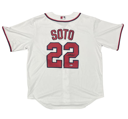 Juan Soto Signed Washington Nationals Majestic Baseball Jersey Beckett COA