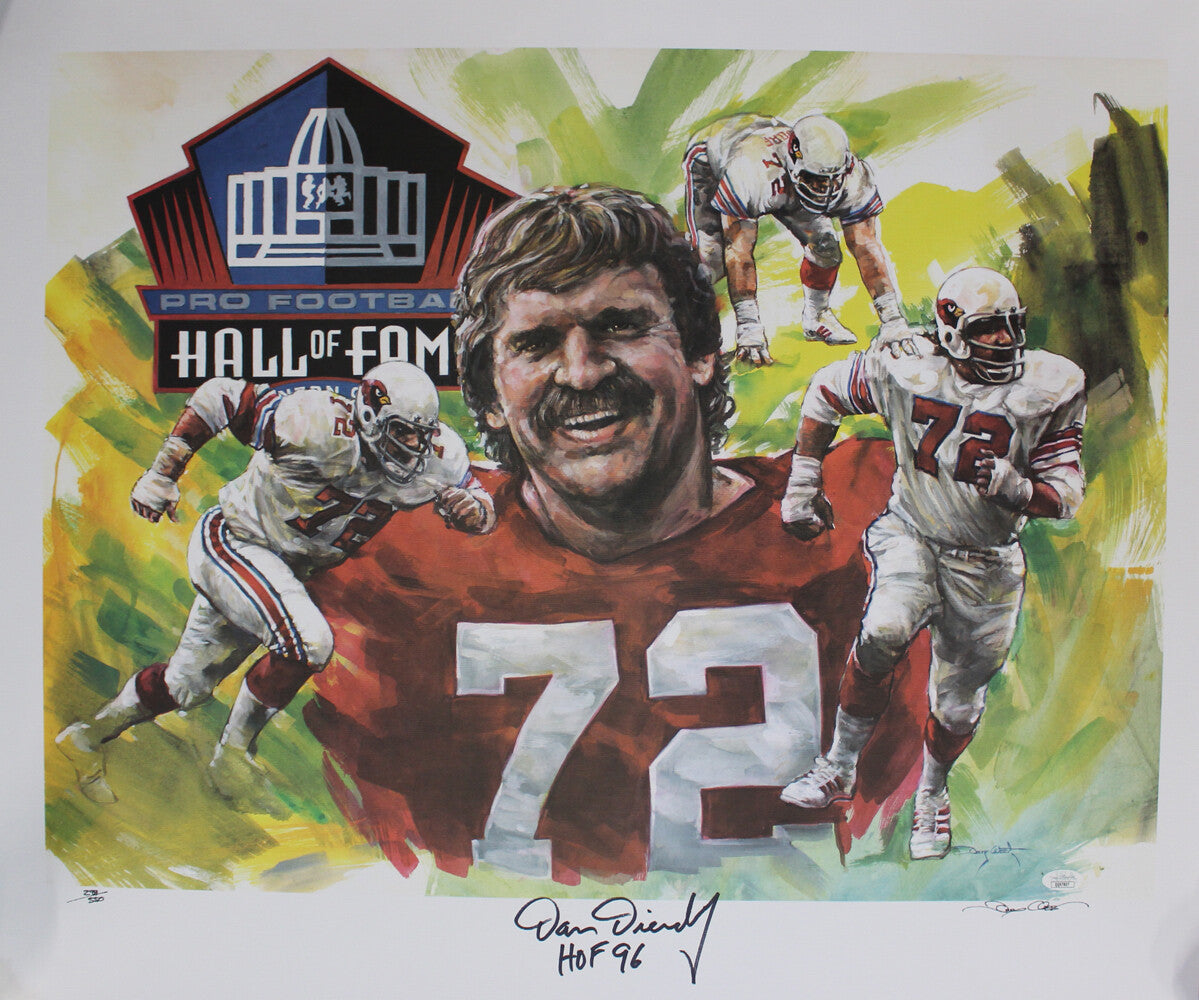 Dan Dierdorf Signed Arizona Cardinals Hall of Fame 24x36 LE Print JSA