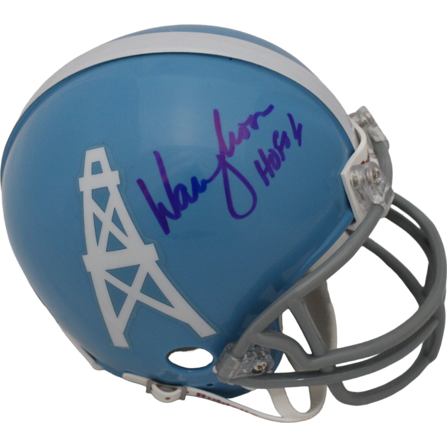 Warren Moon Signed Houston Oilers Throwback VSR4 Mini Helmet (HOF)