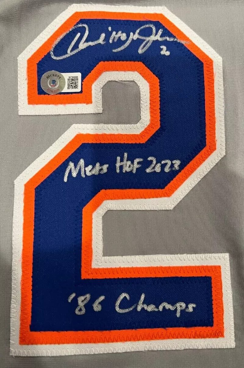 Howard Johnson Signed New York Mets Custom Jersey (4x Inscriptions)
