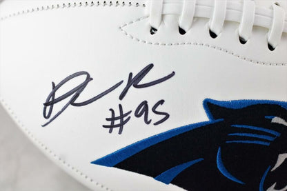 Derrick Brown Autographed Carolina Panthers Logo Football