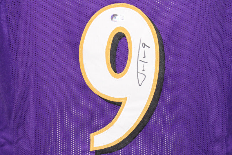 Justin Tucker Autographed Baltimore Ravens Custom Football Jersey