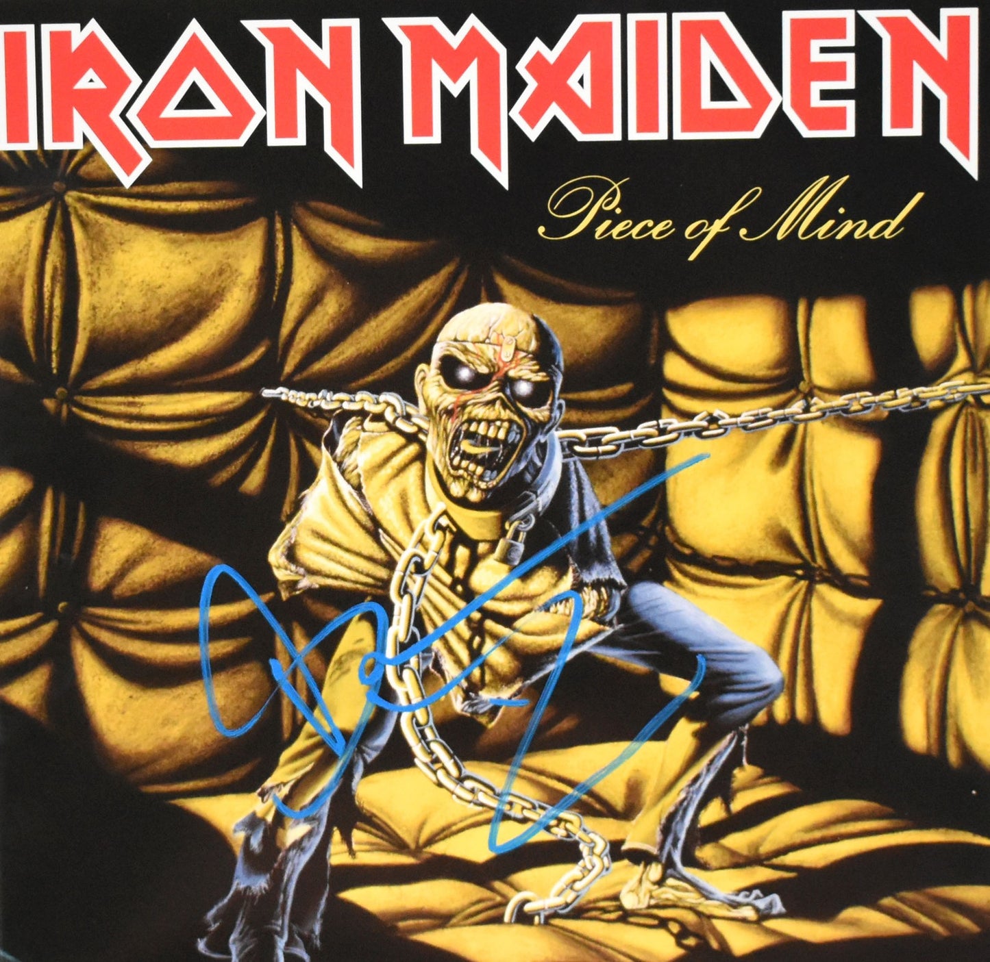 Bruce Dickinson Signed Iron Maiden Piece of Mind Vinyl Record