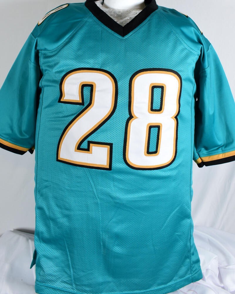 Fred Taylor Signed Jacksonville Jaguars Custom Teal Jersey