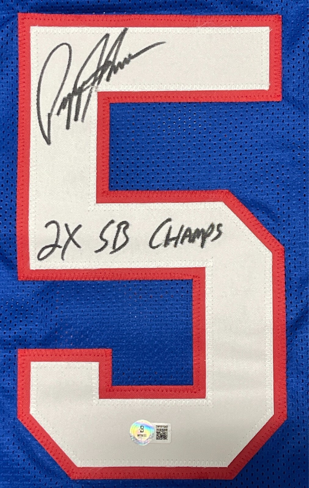 Pepper Johnson Signed New York Giants Custom Jersey (2x SB Champ)