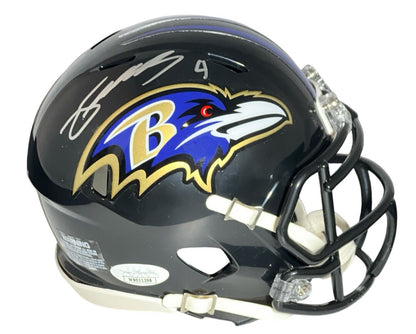 Zay Flowers Baltimore Ravens Signed Riddell Speed Mini Helmet JSA
