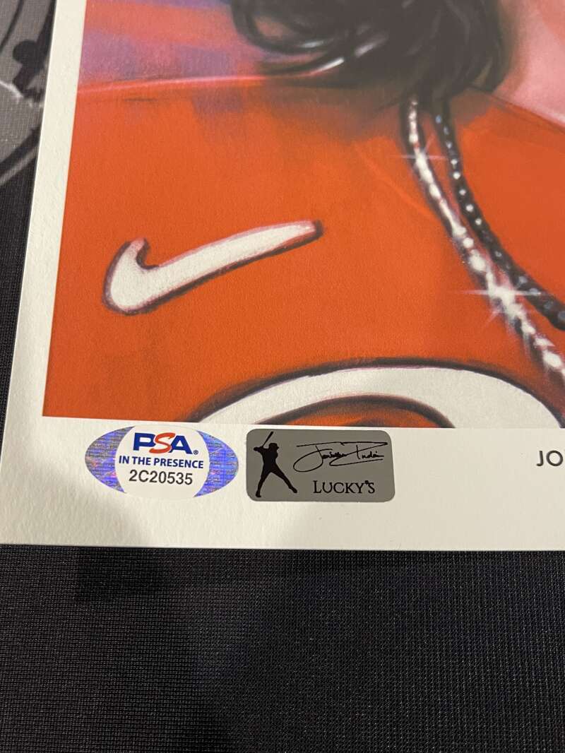 Jonathan India Autographed 10x14 Topps Living Art Print LE /100 PSA
