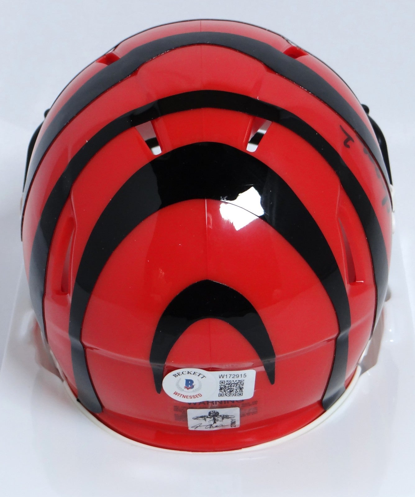 Ja'Marr Chase Signed Cincinnati Bengals Black Speed Mini Helmet