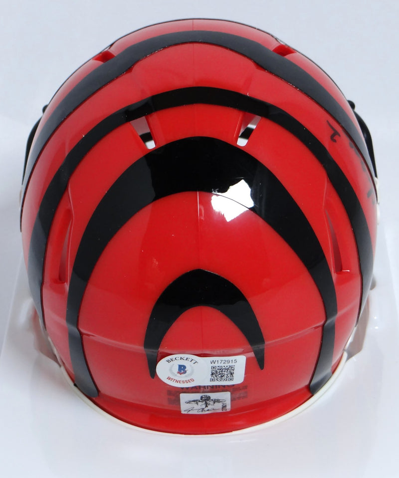 Ja'Marr Chase Signed Cincinnati Bengals Black Speed Mini Helmet