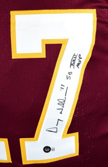 Doug Williams Signed Maroon Custom Jersey with SB MVP Inscription
