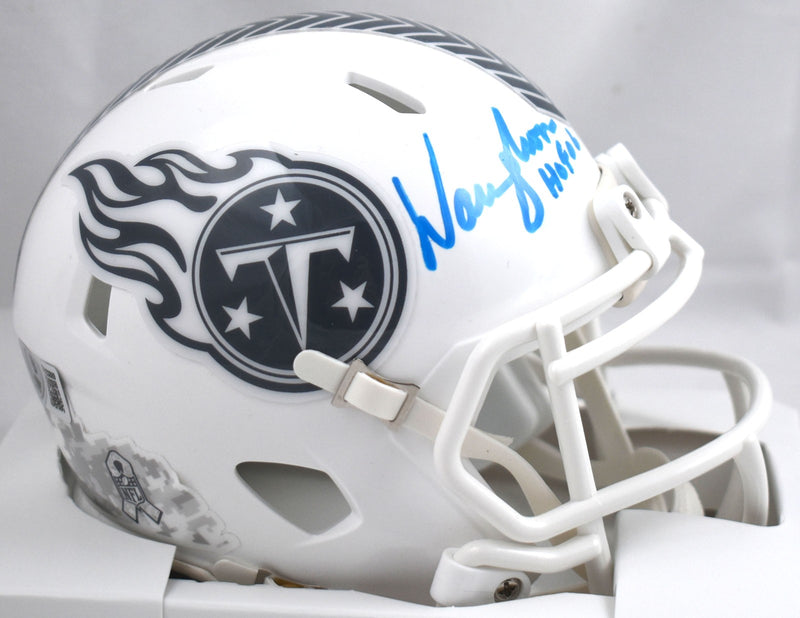 Warren Moon Autographed Tennessee Titans 2024 Salute to Service Mini Helmet
