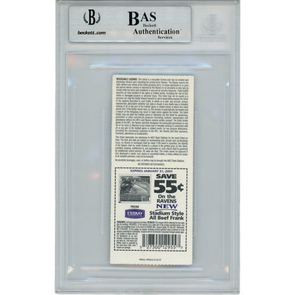 Ray Lewis Signed Baltimore Ravens 12/05/04 Ticket Stub BAS Slabbed