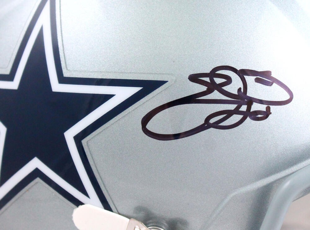 Emmitt Smith Signed Dallas Cowboys Full Size Speed Replica Helmet - Black
