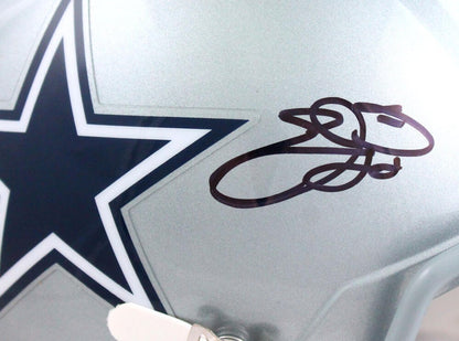 Emmitt Smith Signed Dallas Cowboys Full Size Speed Replica Helmet - Black