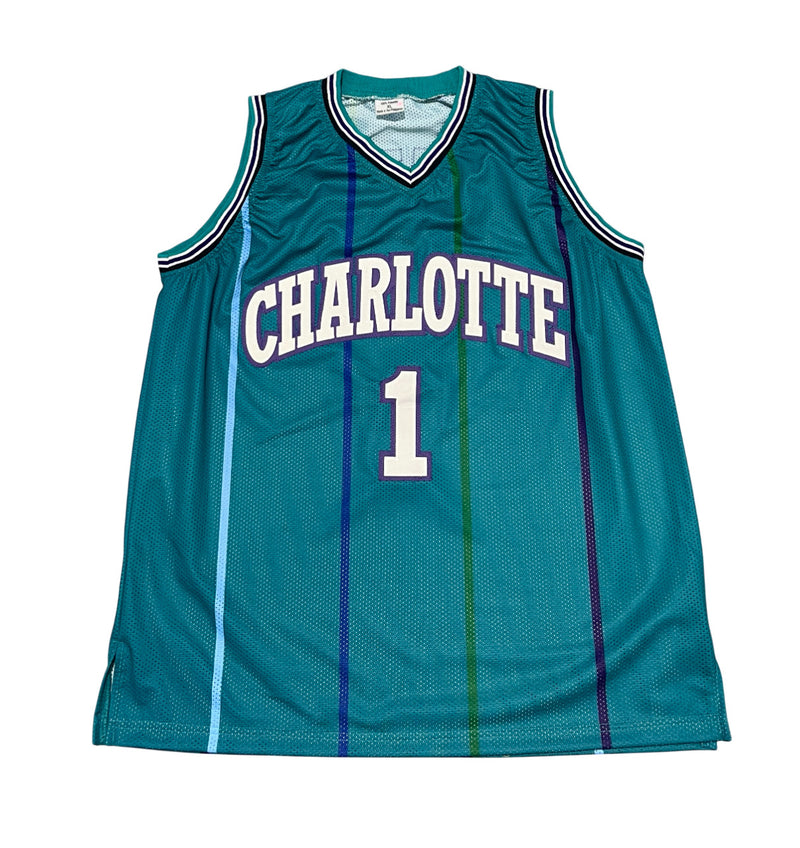 Muggsy Bogues Signed Charlotte Hornets Custom Teal Jersey (Beckett COA)