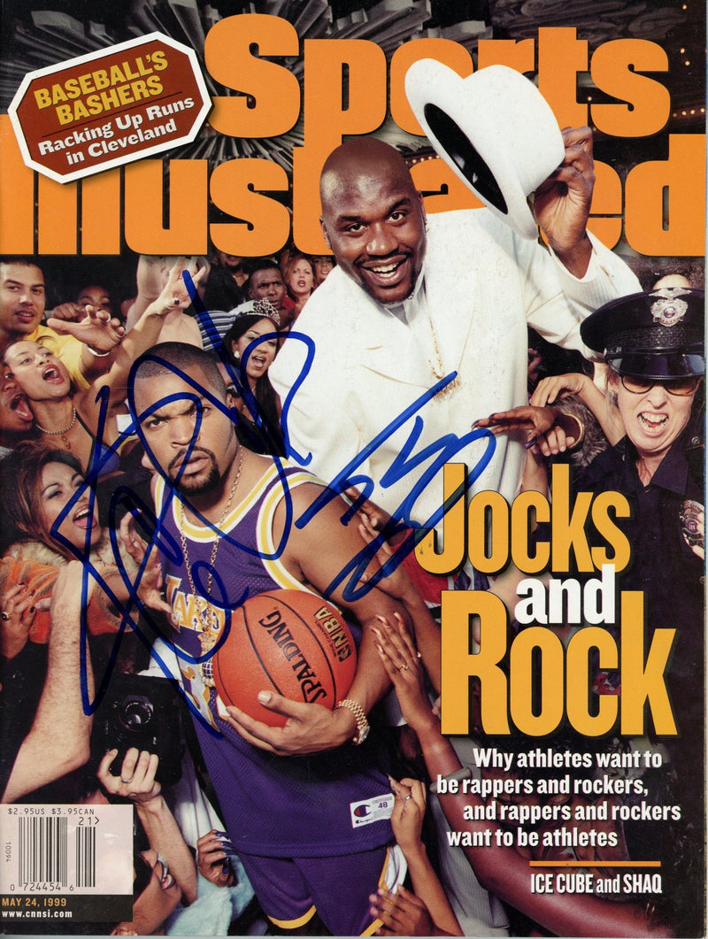 Shaquille O'Neal & Ice Cube Signed Lakers Sports Illustrated Magazine
