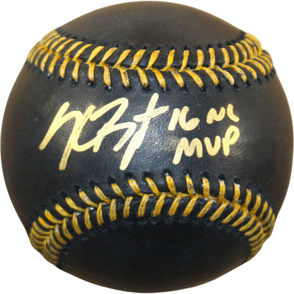Kris Bryant Signed Chicago Cubs Black Rawlings OML Baseball 2016 NL MVP