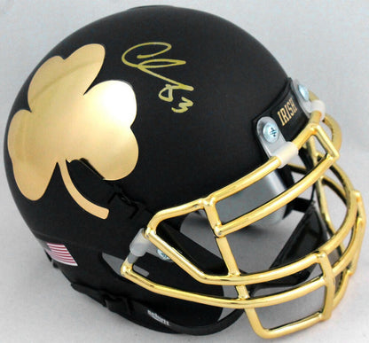 Chase Claypool Signed Notre Dame Fighting Irish Gold Mini Helmet
