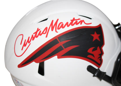 Curtis Martin New England Patriots Lunar Mini Helmet Autographed
