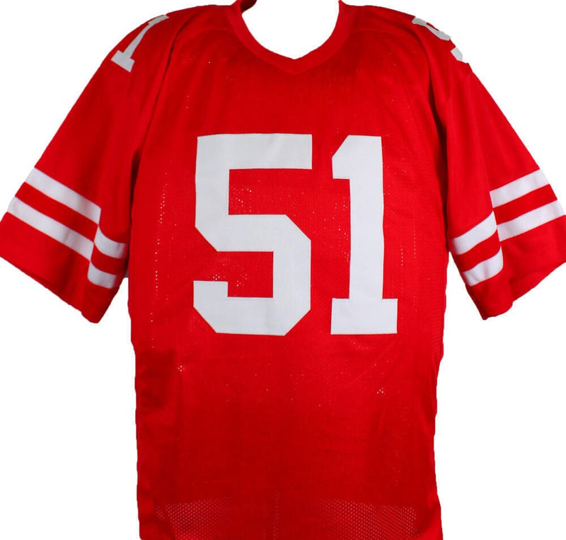 Randy Cross Signed San Francisco 49ers Red Custom Jersey