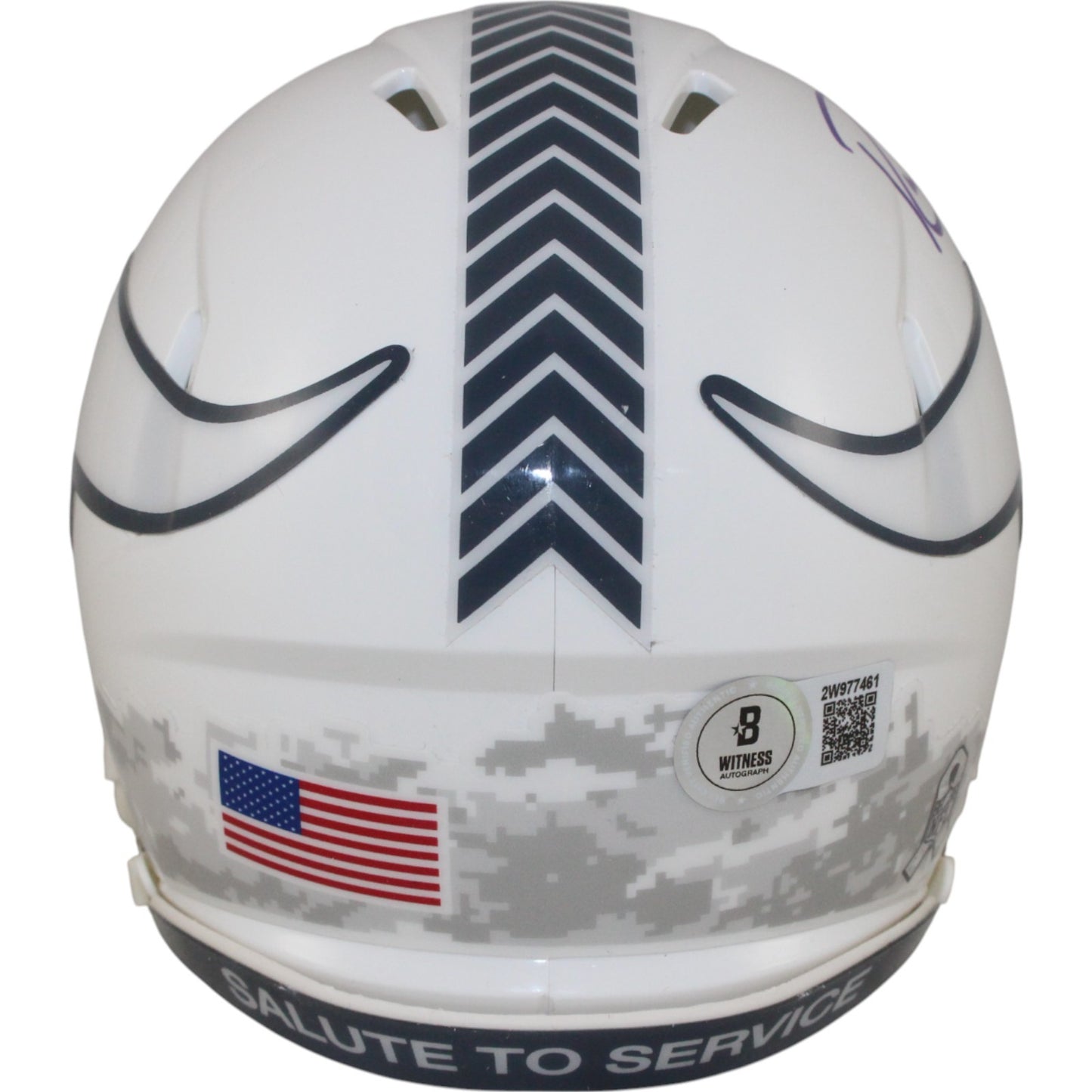 Randy Moss Signed Minnesota Vikings 2024 Salute to Service Mini Helmet