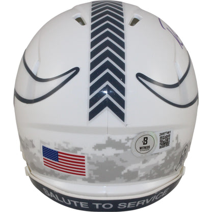 Randy Moss Signed Minnesota Vikings 2024 Salute to Service Mini Helmet