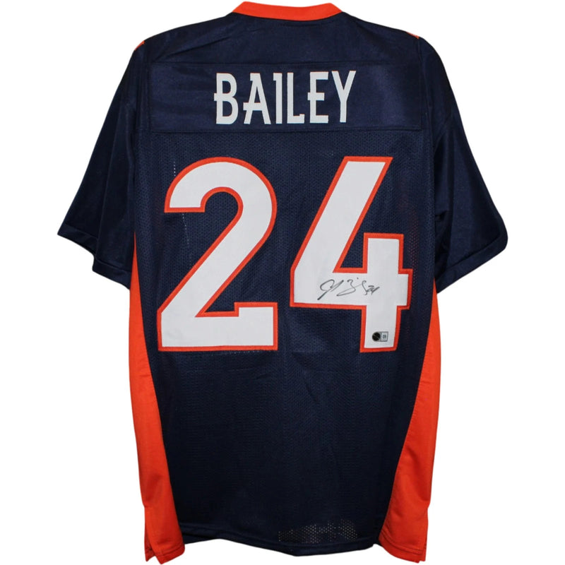 Champ Bailey Autographed Denver Broncos Custom Blue Jersey