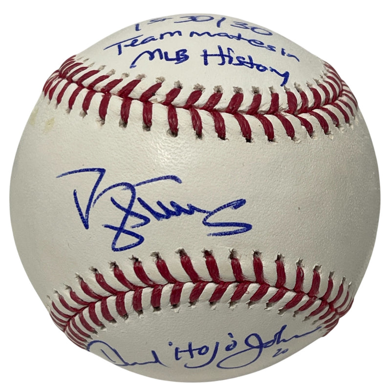 Darryl Strawberry & Howard Johnson Signed New York Mets ROMLB Baseball