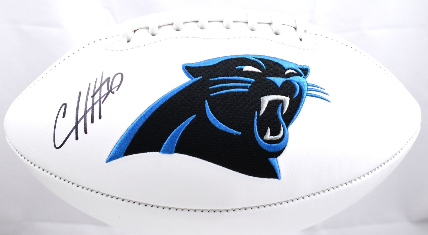 Chuba Hubbard Autographed Carolina Panthers Logo Football